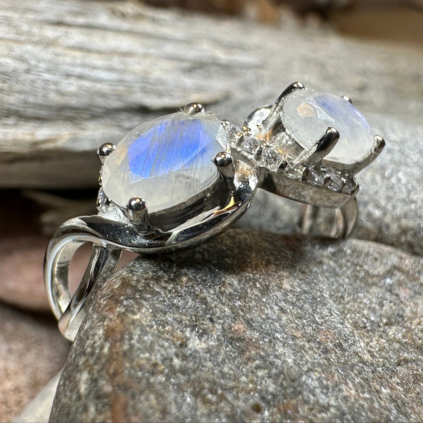 Moonstone Infinity Promise Ring — view 10