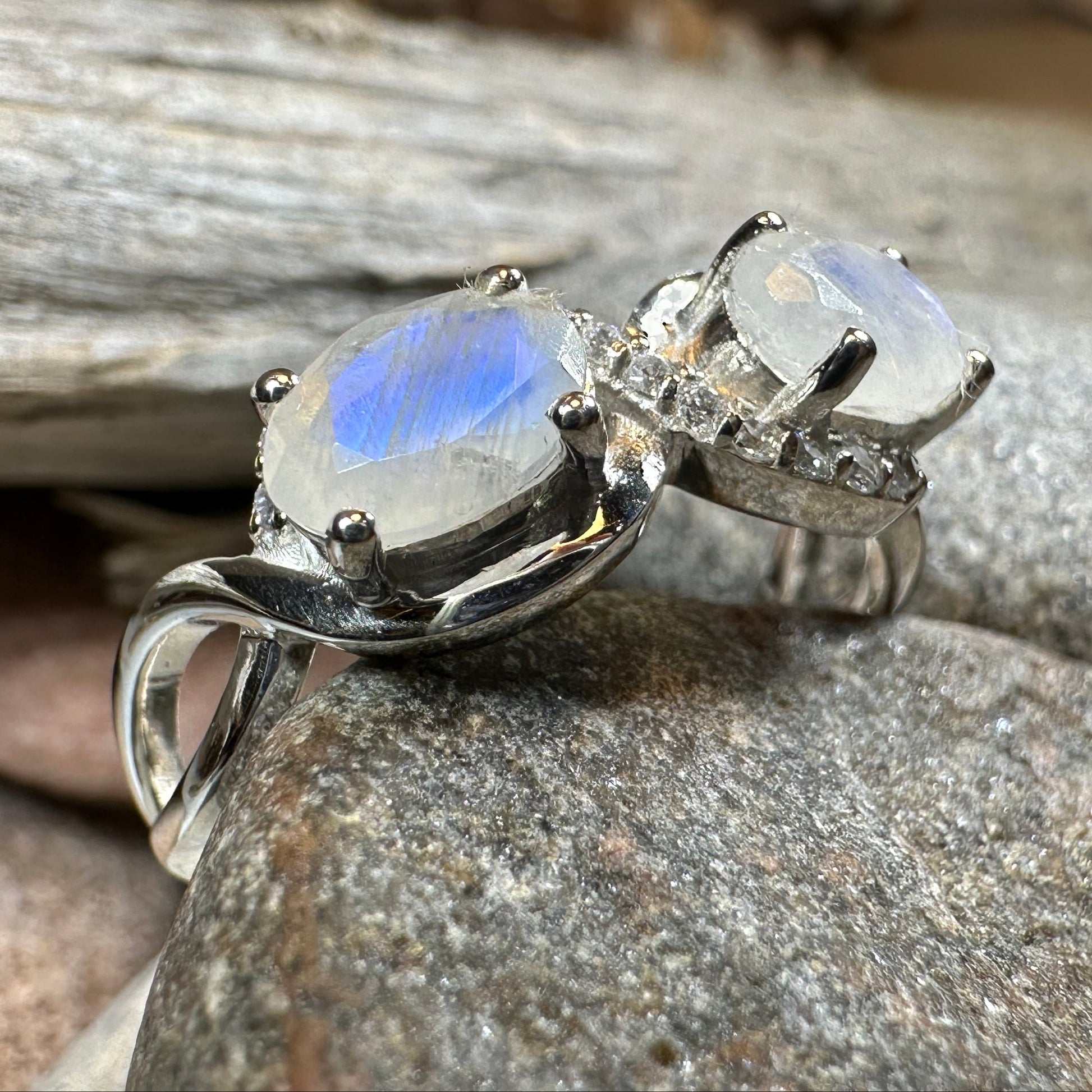 Moonstone Infinity Promise Ring — view 10