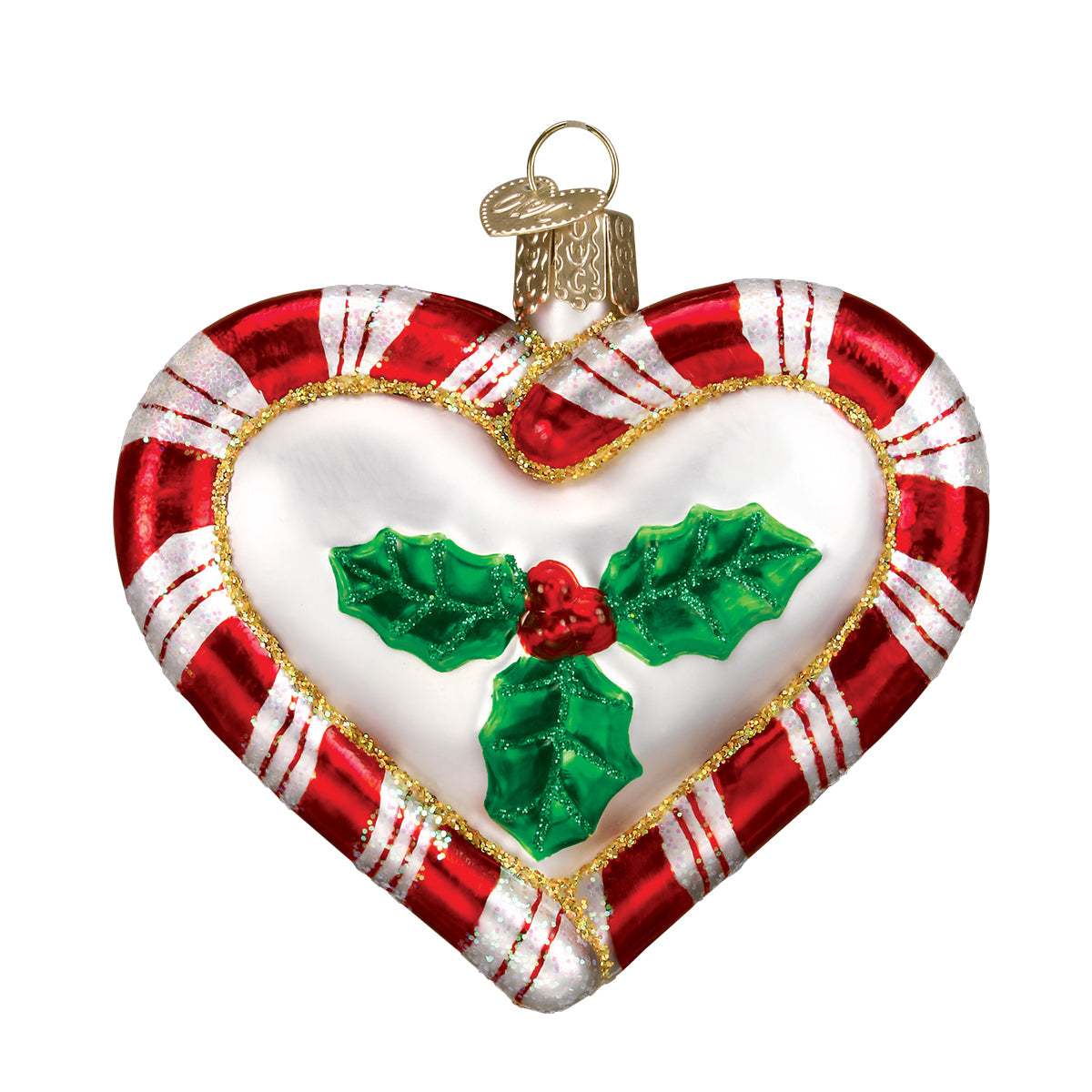 Peppermint Heart Ornament - Our First Christmas