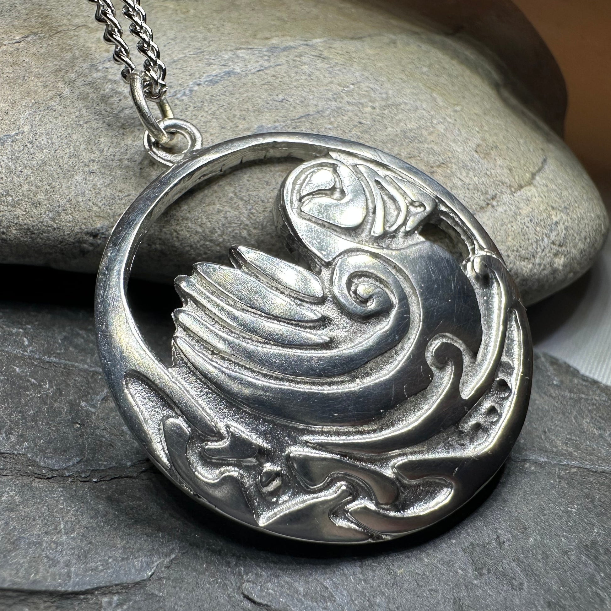 Celtic Puffin Necklace - Handmade in Scotland — view 3