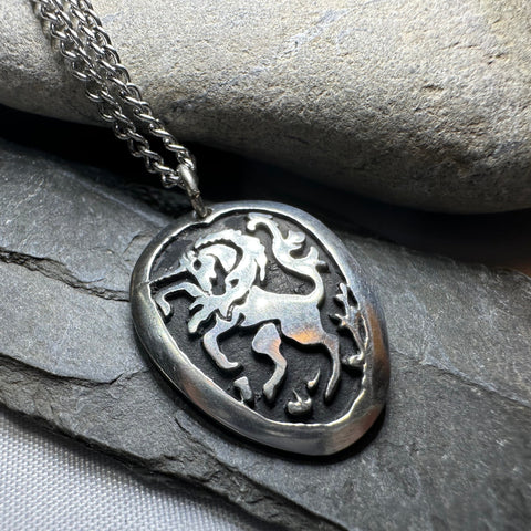 Load image into Gallery viewer, Unicorn of Scotland Pewter Necklace
