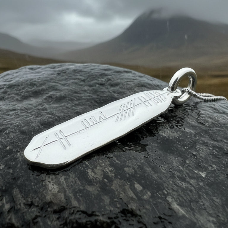 Gaelic My Heart Ogham Necklace - Made in Ireland
