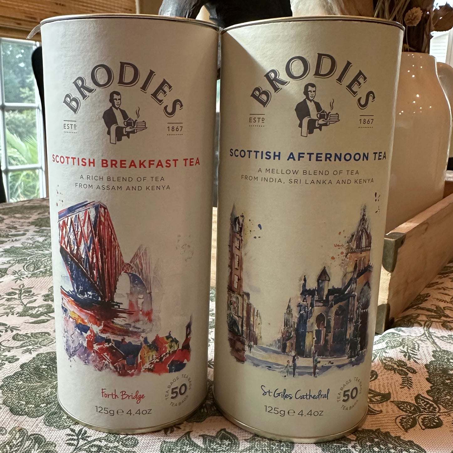 Tour of Scotland TWO Brodies Black Tea Tins