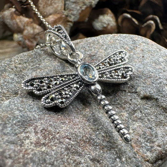 Hope Marcasite Dragonfly Necklace — view 9