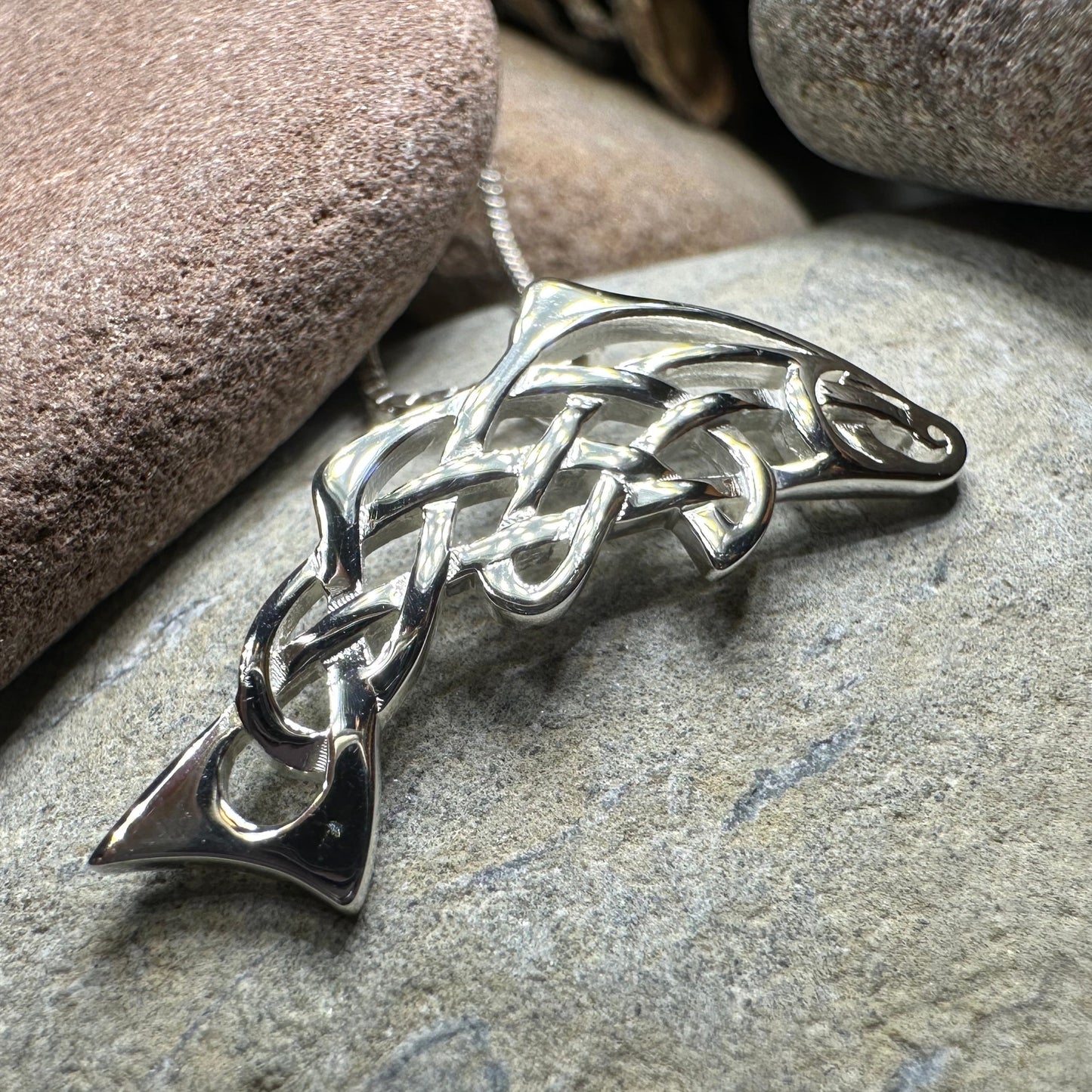 Celtic Salmon of Knowledge Necklace — view 7