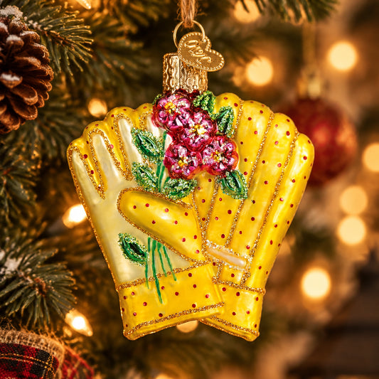 Gardening Gloves Ornament - Handblown Glass