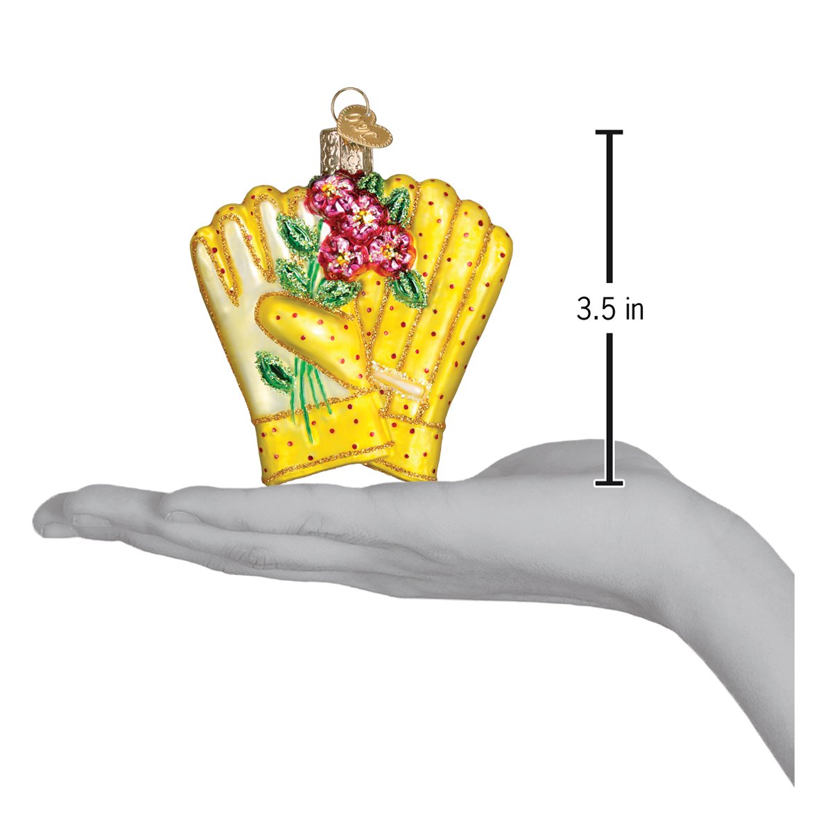 Gardening Gloves Ornament - Handblown Glass