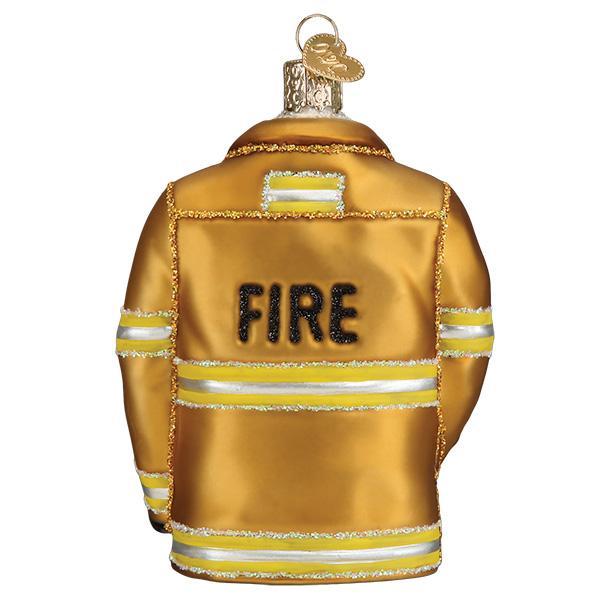 Firefighter's Coat Ornament - Handblown Glass