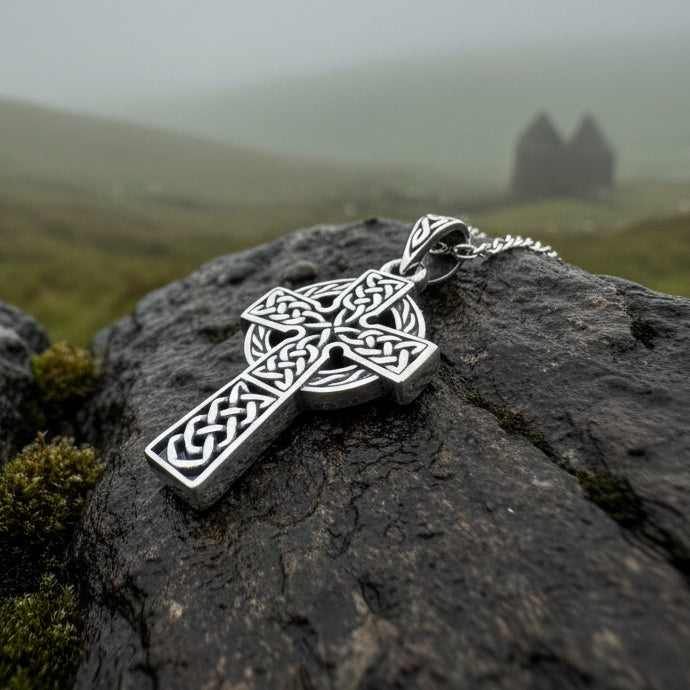 Chay Celtic Cross Necklace in Sterling Silver
