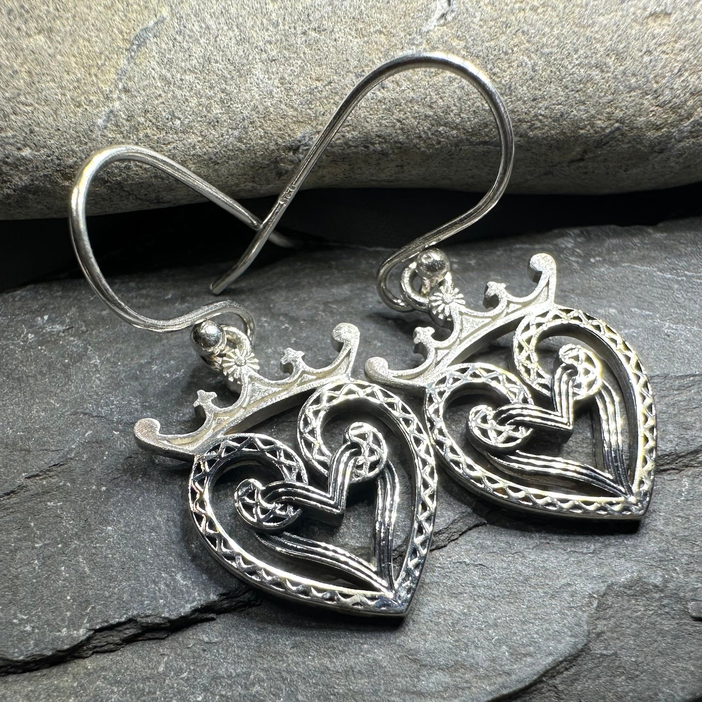 Lady of Skye Scottish Luckenbooth Earrings in Sterling Silver — view 9