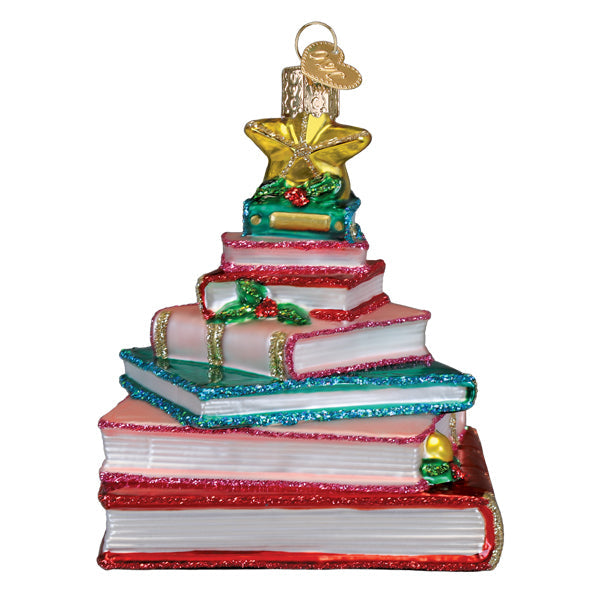 Book Club Tree Ornament - Handblown Glass