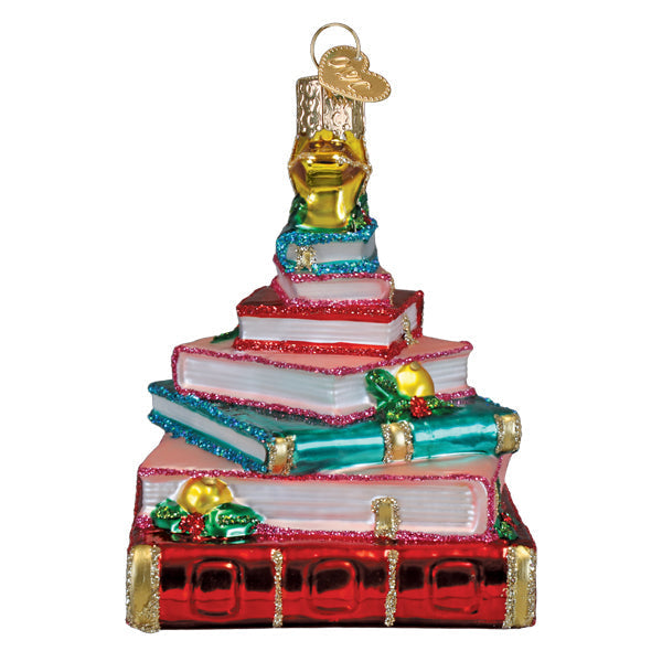 Book Club Tree Ornament - Handblown Glass