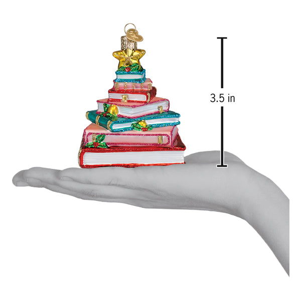 Book Club Tree Ornament - Handblown Glass