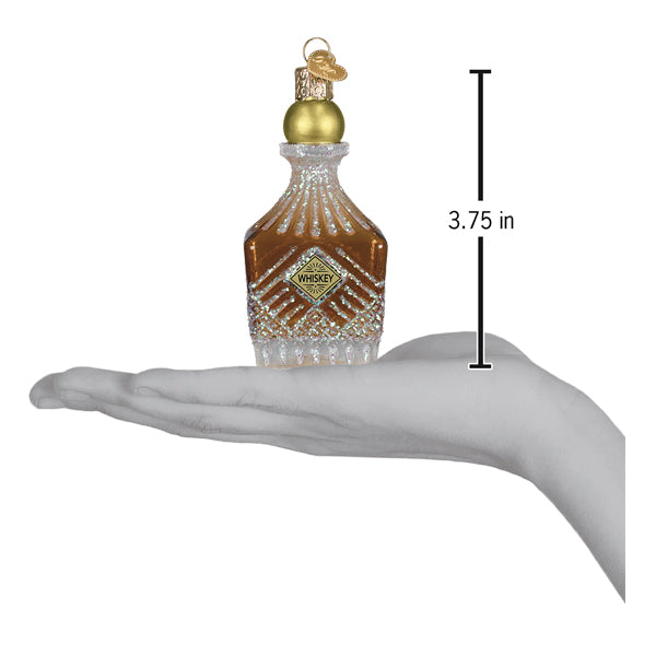 Whiskey Bottle Decanter Ornament - Handblown Glass