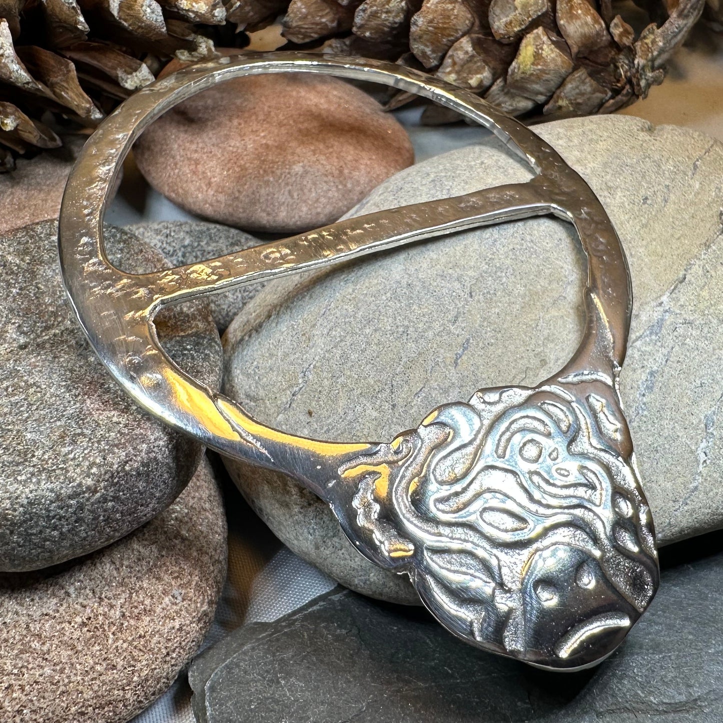 Scruffy Highland Cow Scarf Ring - Handmade in Scotland