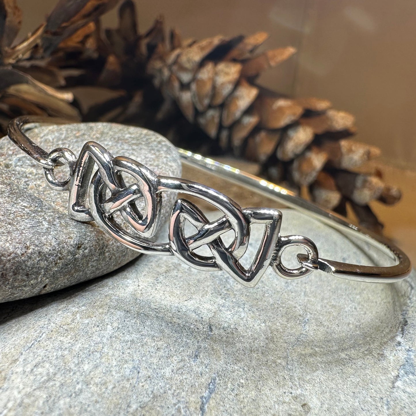 Celtic Love Knot Silver Bracelet in Sterling Silver — view 3