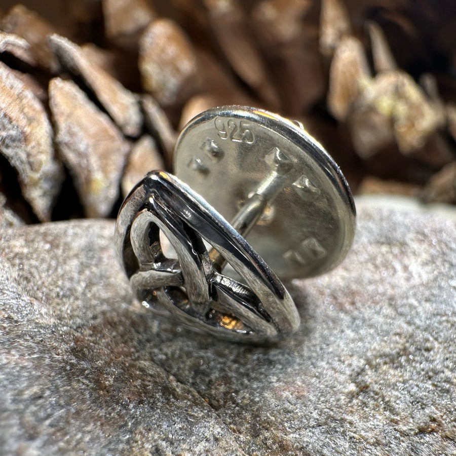 Celtic Trinity Knot Lapel Pin in Sterling Silver