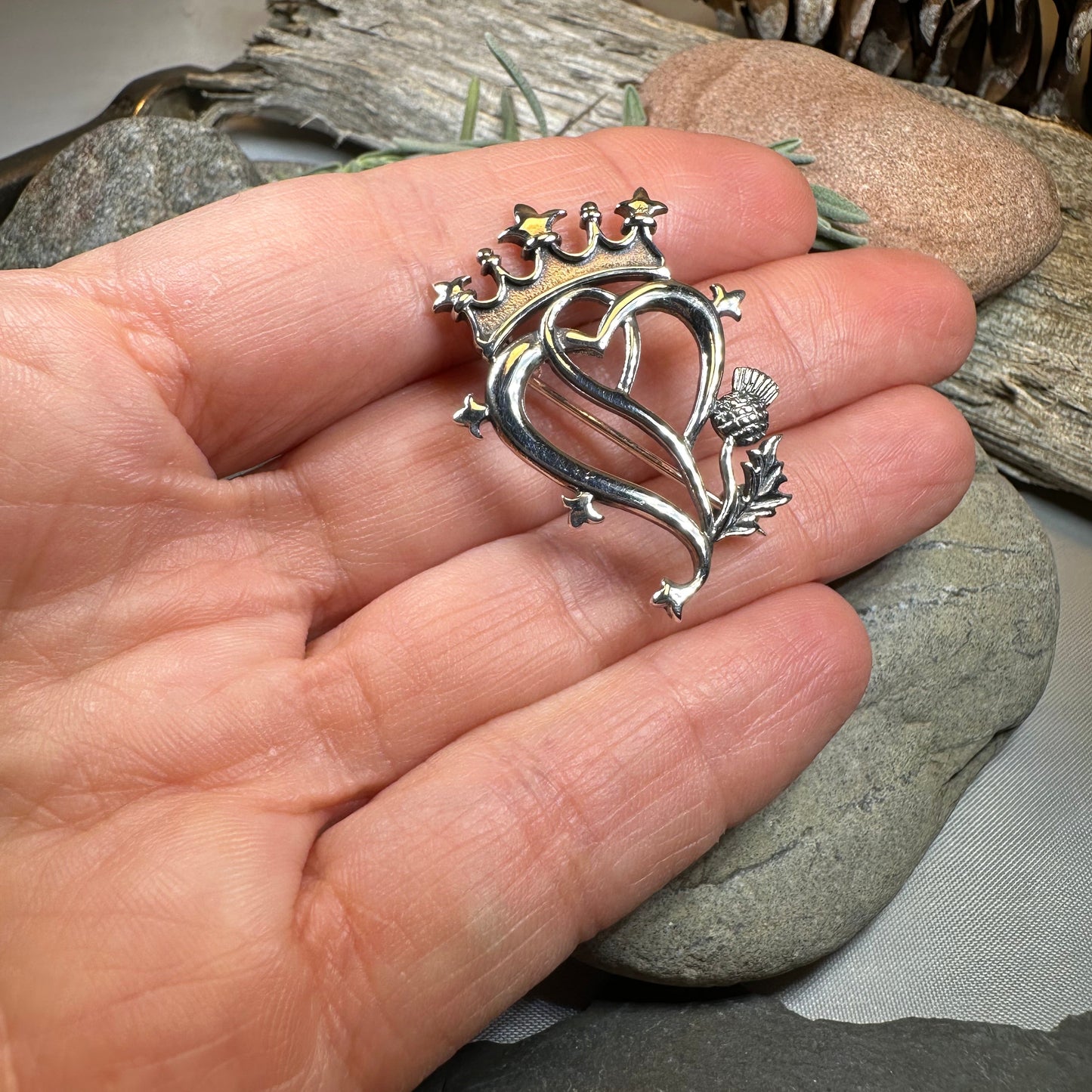 Sweetheart Luckenbooth Brooch - Handmade in Scotland — view 4