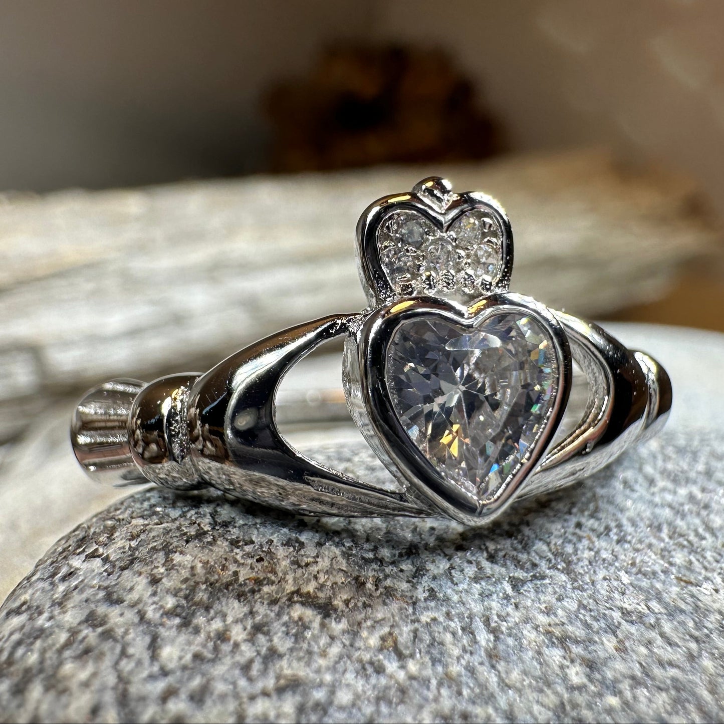 Debutante Irish Claddagh Ring in Sterling Silver