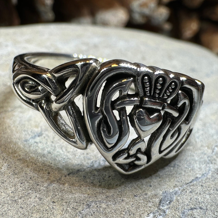 True Love Irish Claddagh Ring in Sterling Silver