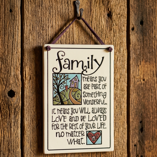 Loved No Matter Family Wall Art - Handmade in the U.S.A.