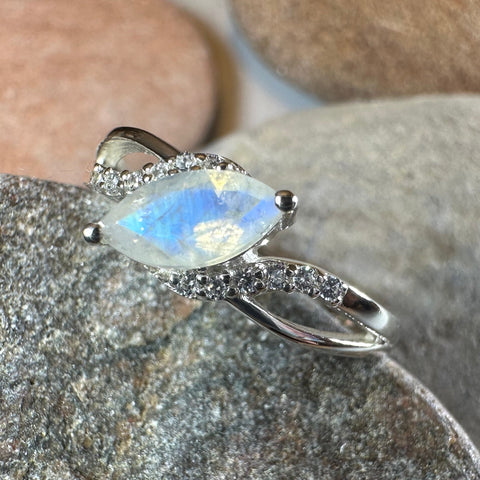 Load image into Gallery viewer, Winter Ice Moonstone Ring
