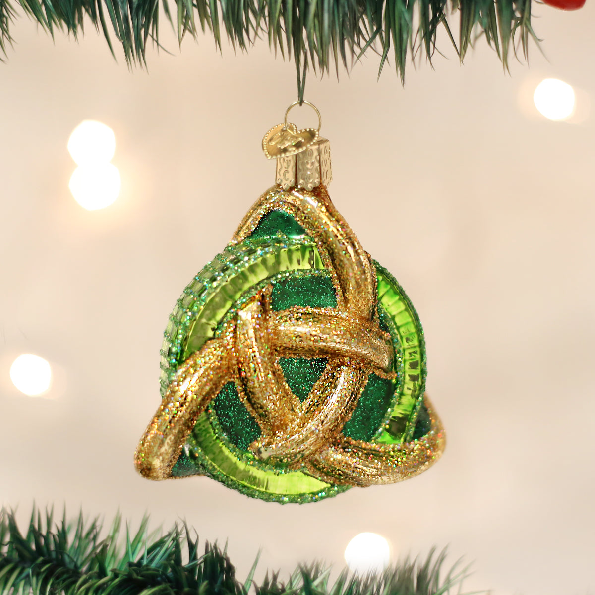Celtic Trinity Knot Ornament - Handblown Glass