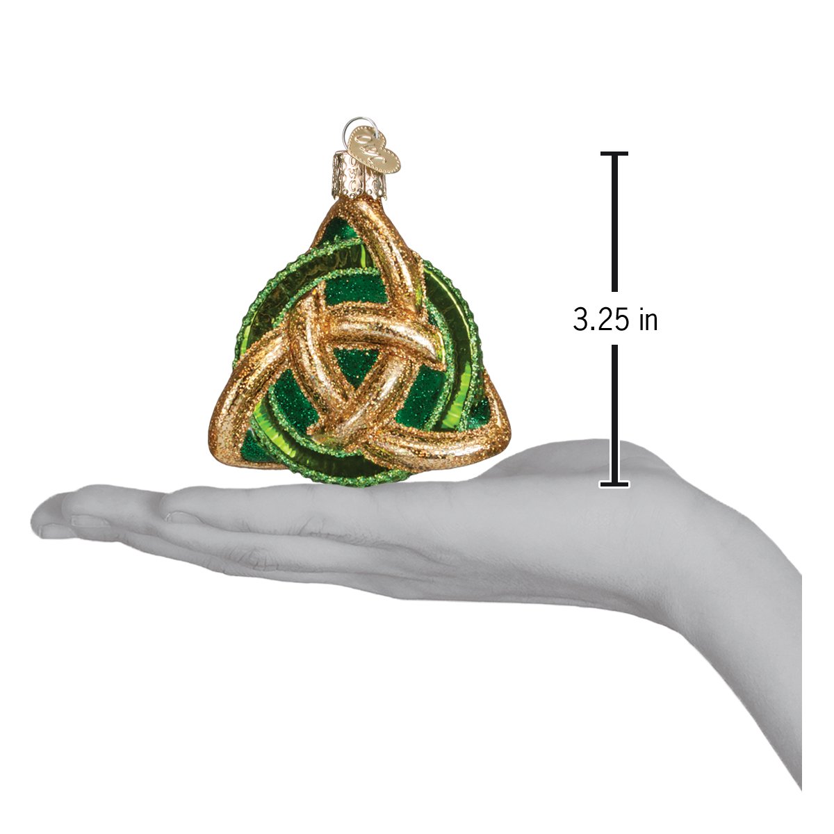 Celtic Trinity Knot Ornament - Handblown Glass