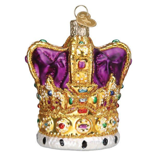 King's Crown Ornament - Handblown Glass
