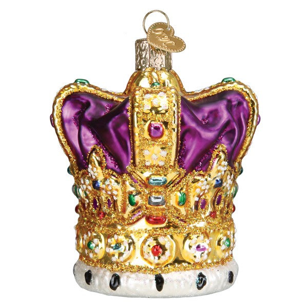 King's Crown Ornament - Handblown Glass