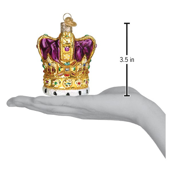 King's Crown Ornament - Handblown Glass