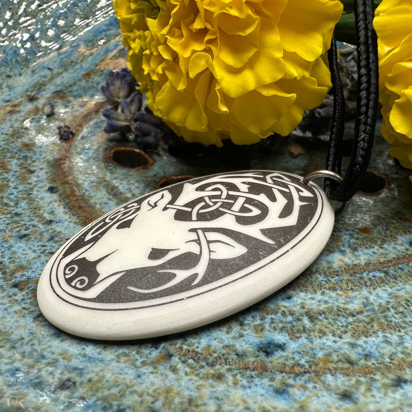 Highland Celtic Stag Necklace - Handmade in the U.S.A.