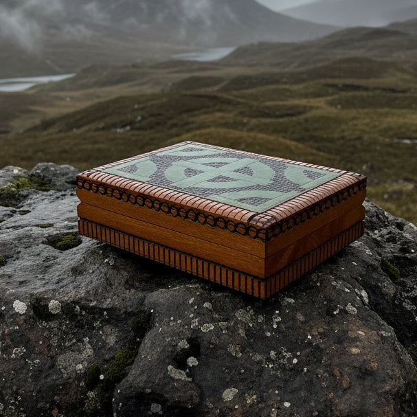 Celtic Cross Keepsake Box - Handmade Wooden Box