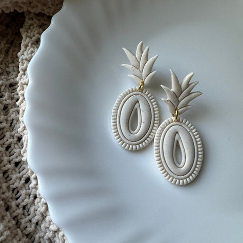 Load image into Gallery viewer, Ivory Pineapple Dangle Earrings for Women
