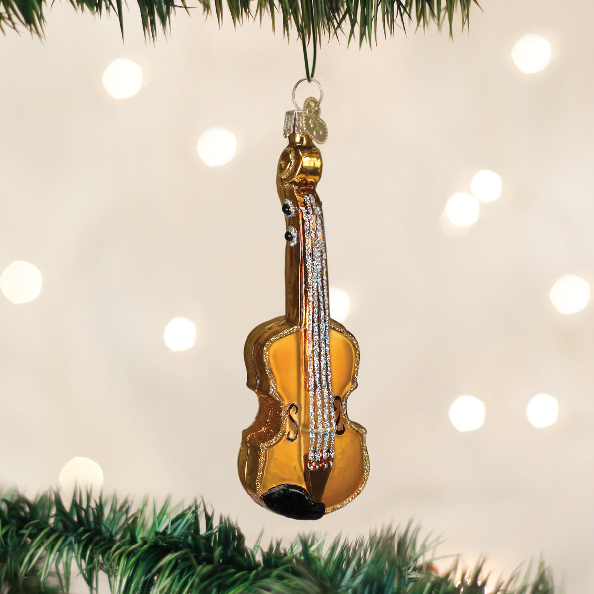 Violin Ornament - Handblown Glass