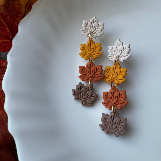Thanksgiving Leaves Dangle Earrings for Women