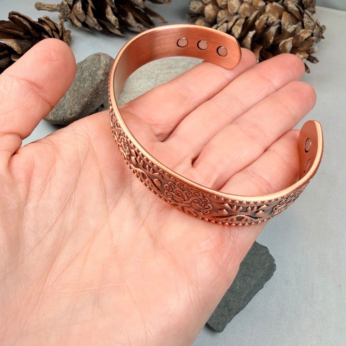 Tribal Tree of Life Copper Cuff Bracelet