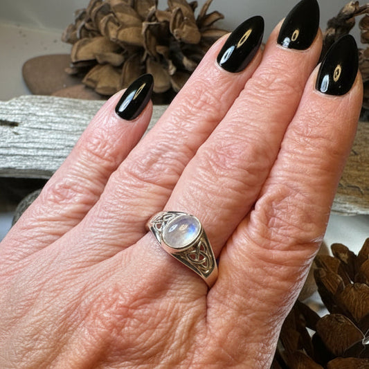 Daviana Moonstone Signet Ring — view 6