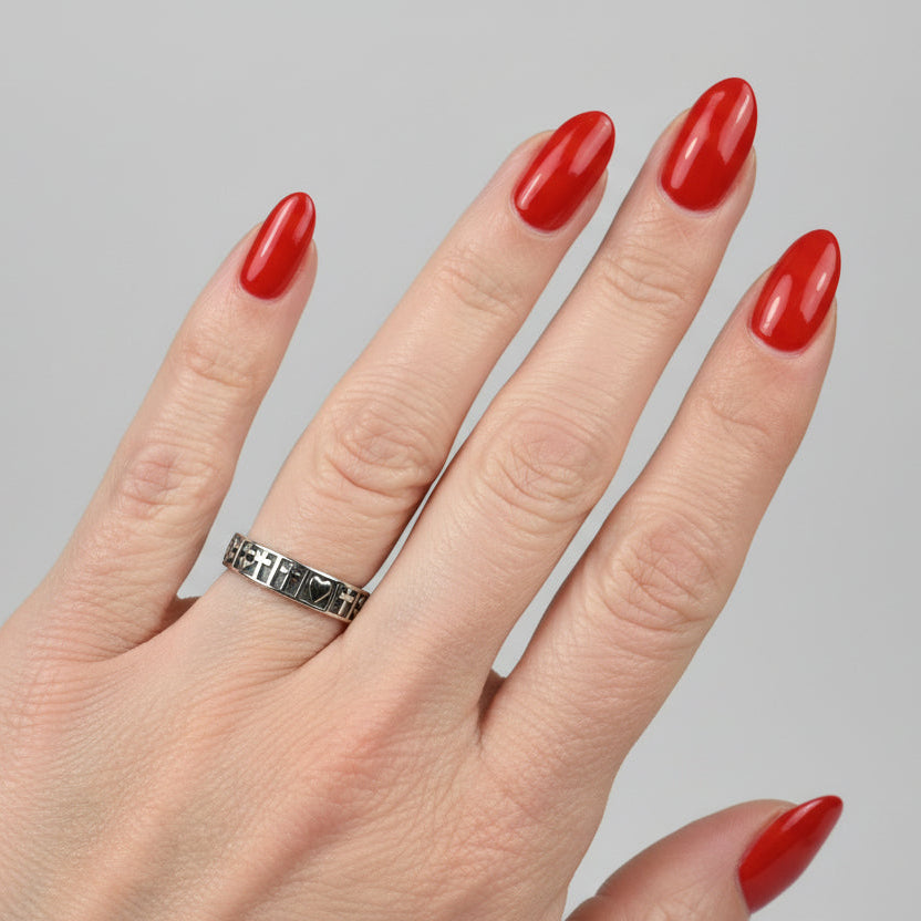 Faith, Hope & Love Cross Ring