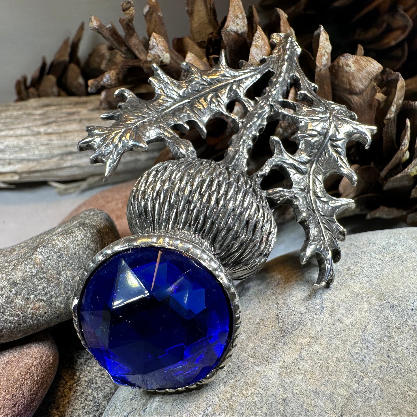 Bold Scottish Thistle Brooch — view 12