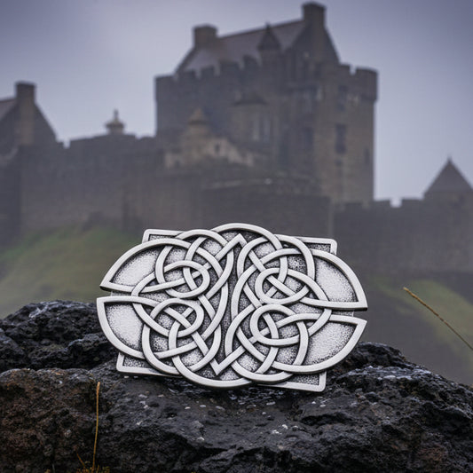 Large Celtic Kilt Belt Buckle - Handmade in Scotland