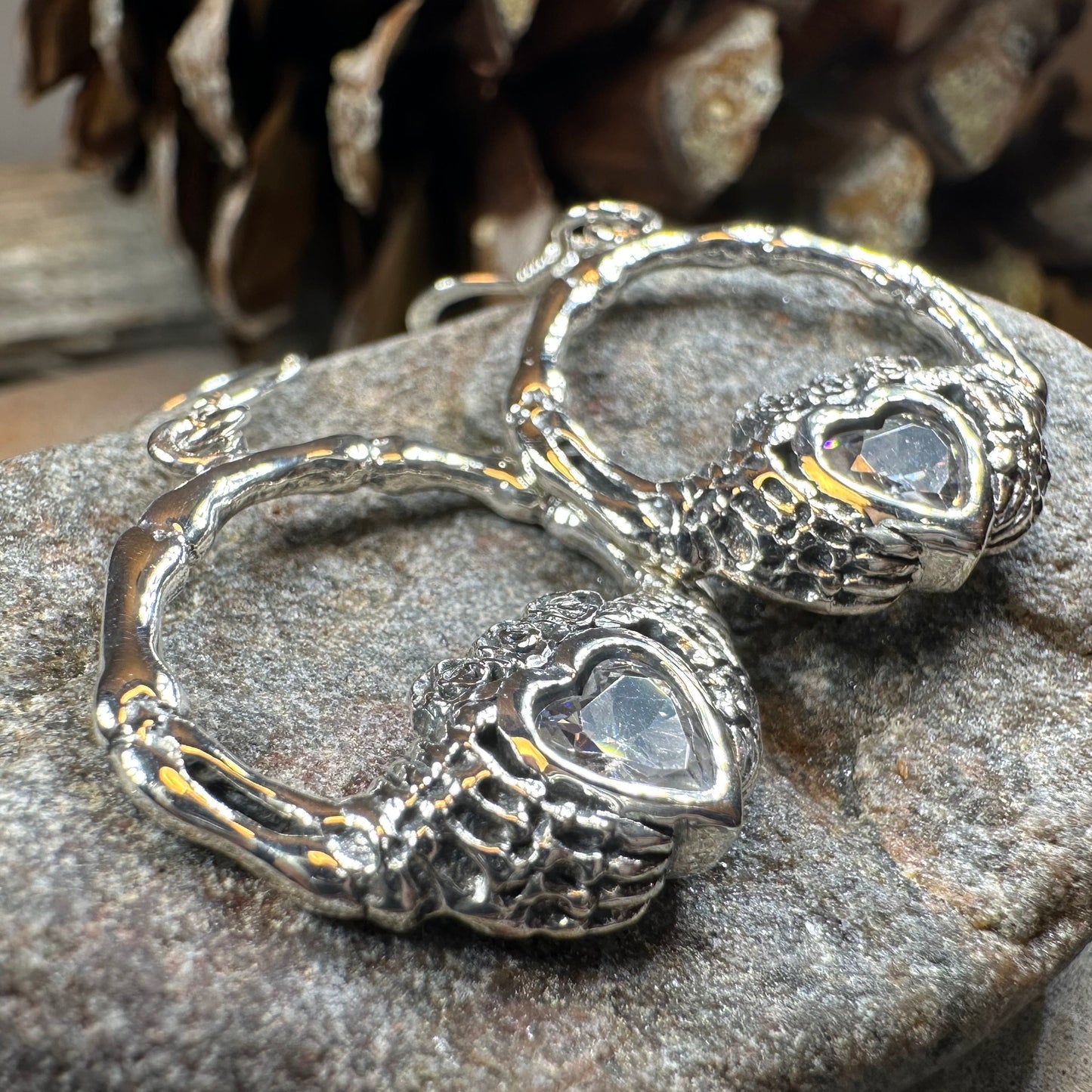 Gothic Claddagh Earrings — view 9