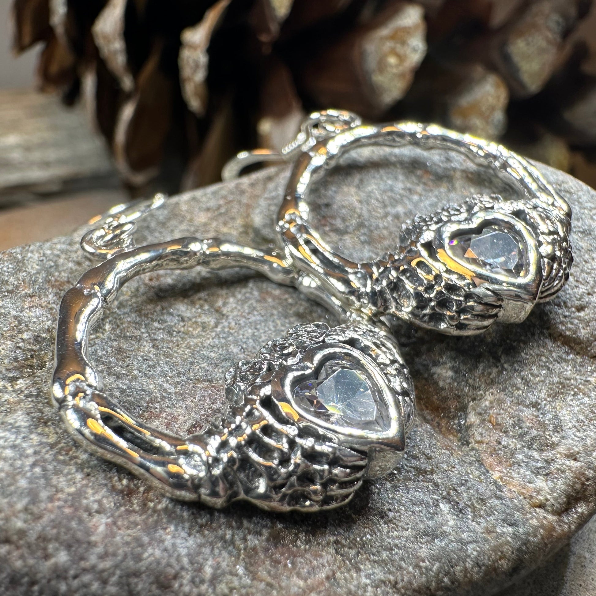 Gothic Claddagh Earrings — view 9