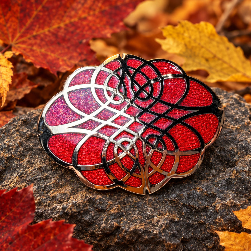 Enamel Endless Celtic Knot Scarf Ring