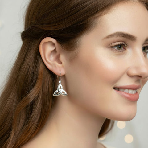 Load image into Gallery viewer, Dainty Trinity Knot Earrings
