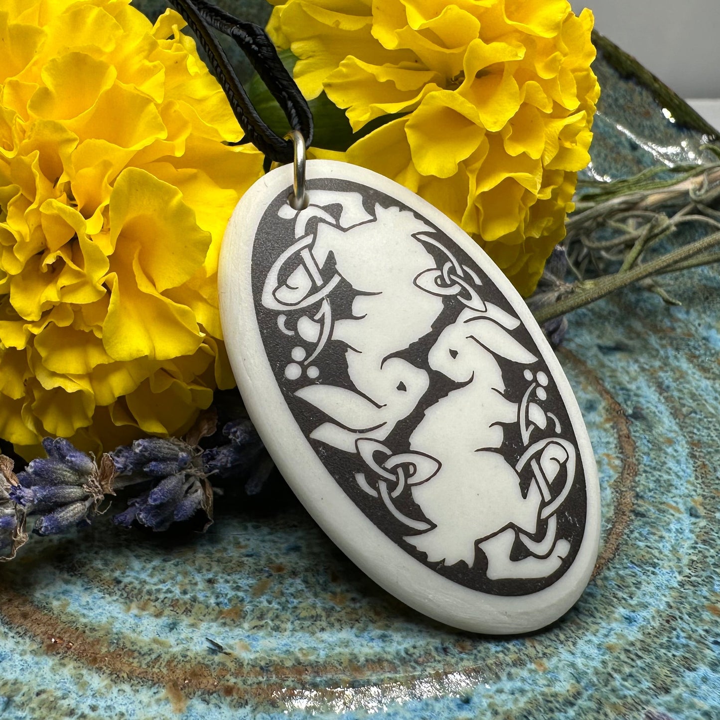 Artisan Celtic Rabbit Necklace - Handmade in the U.S.A.