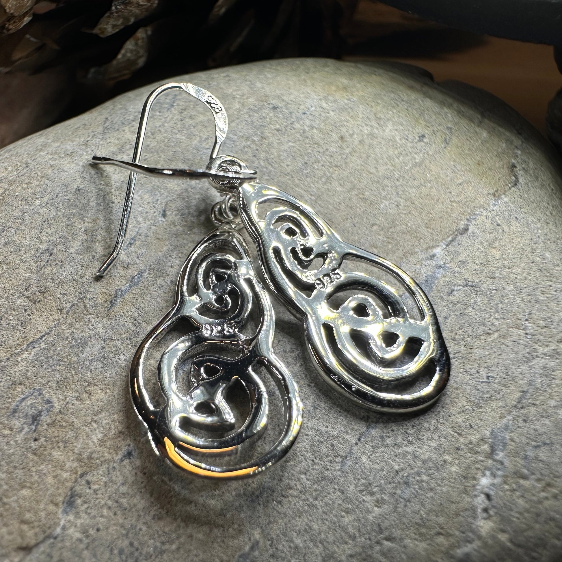 Beltane Celtic Earrings in Sterling Silver — view 7