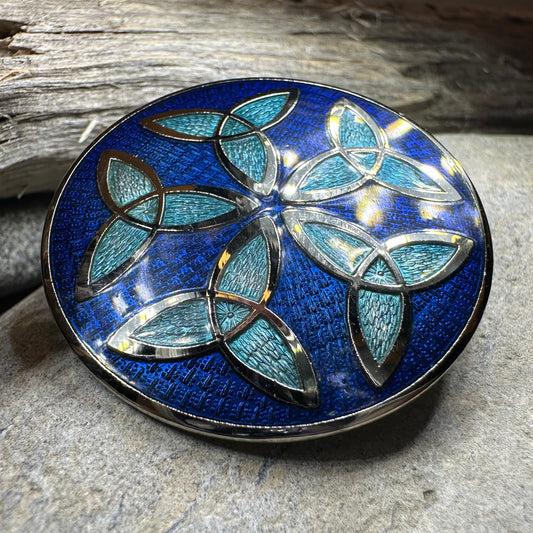 Trinity Knot Enamel Celtic Brooch — view 13