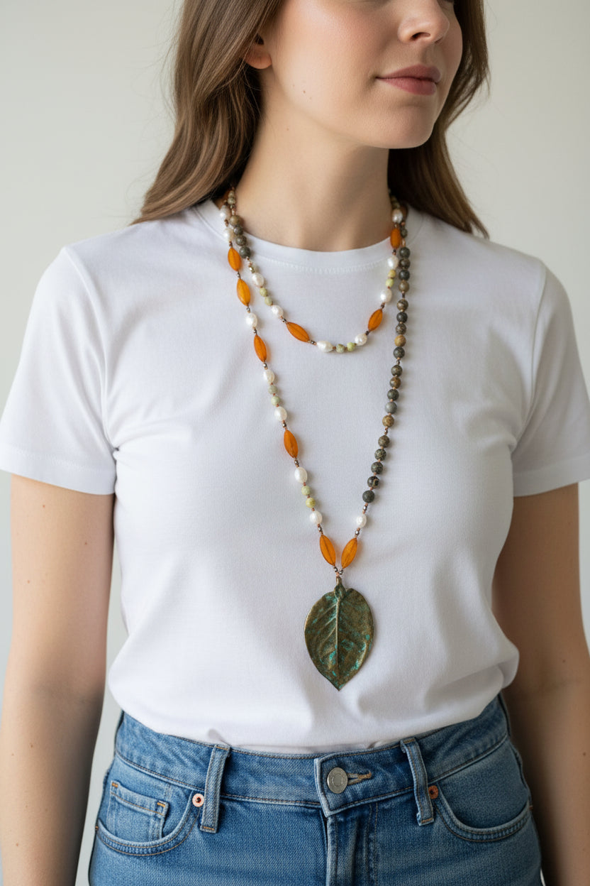 Autumn Forest Long Necklace
