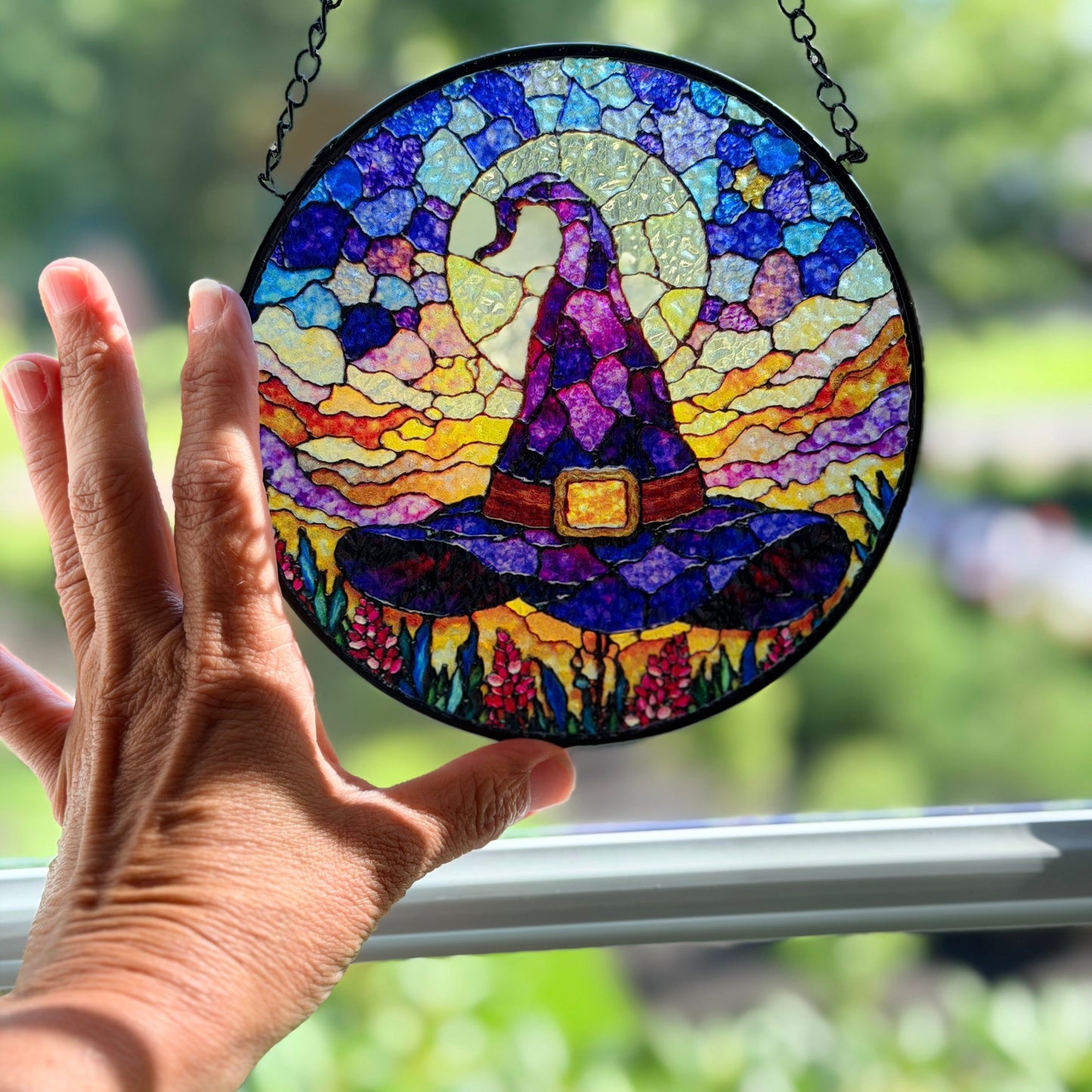 Purple Witch’s Hat Suncatcher